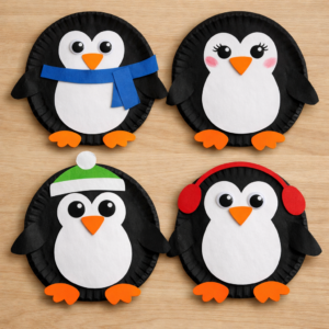 paper plate penguins